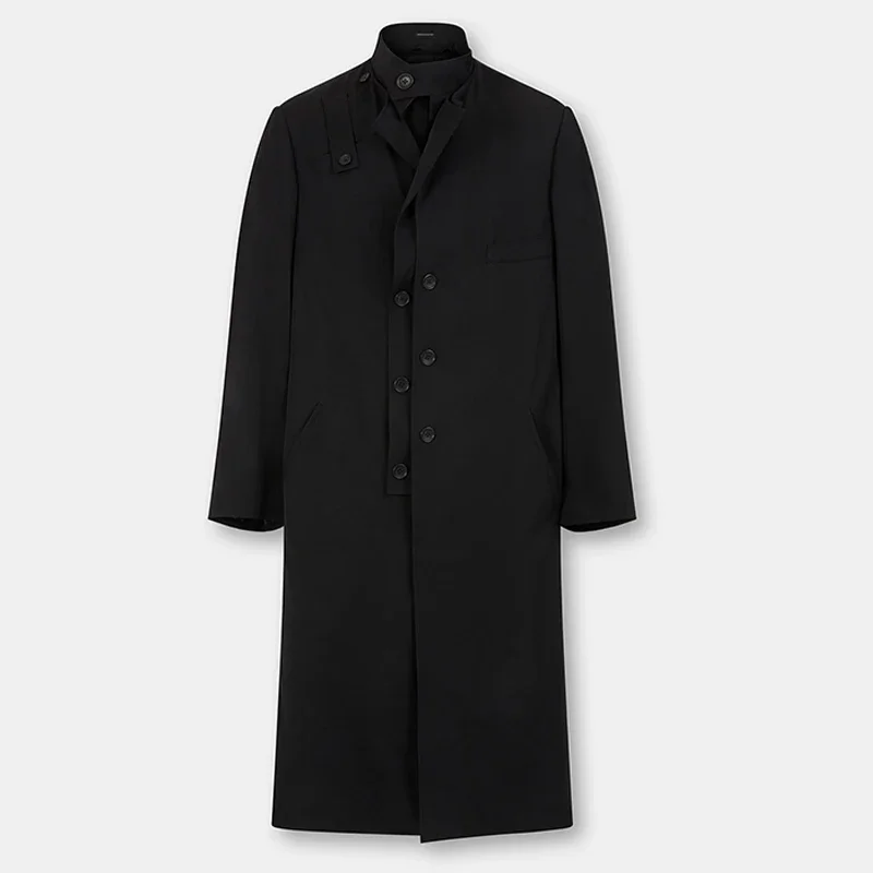 Оригинальный дизайн YOJI OOAK для мужского однобортного шерстяного пальто с разными пуговицами, подходящего для куртки с западным воротником.
Оригинальный дизайн YOJI OOAK для мужского однобортного шерстяного пальто с разными пуговицами, подходящего для куртки с западным воротником.