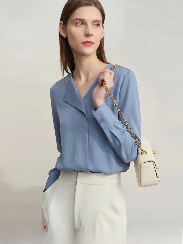 Commute Style Asymmetric V-Neck Loose Women's Chiffon Top Simple Design Long Sleeve Polyester Fiber Casual Fashion
Commute Style Asymmetric V-Neck Loose Women's Chiffon Top Simple Design Long Sleeve Polyester Fiber Casual Fashion