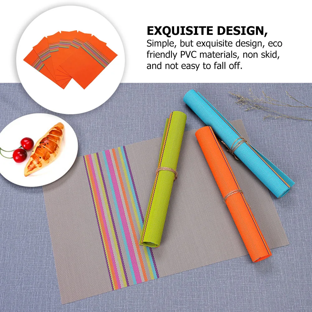 6 Pcs Placemat PVC Table Mats Insulation Anti-skid Dinner Home Placemats Wedding Heat
6 Pcs Placemat PVC Table Mats Insulation Anti-skid Dinner Home Placemats Wedding Heat