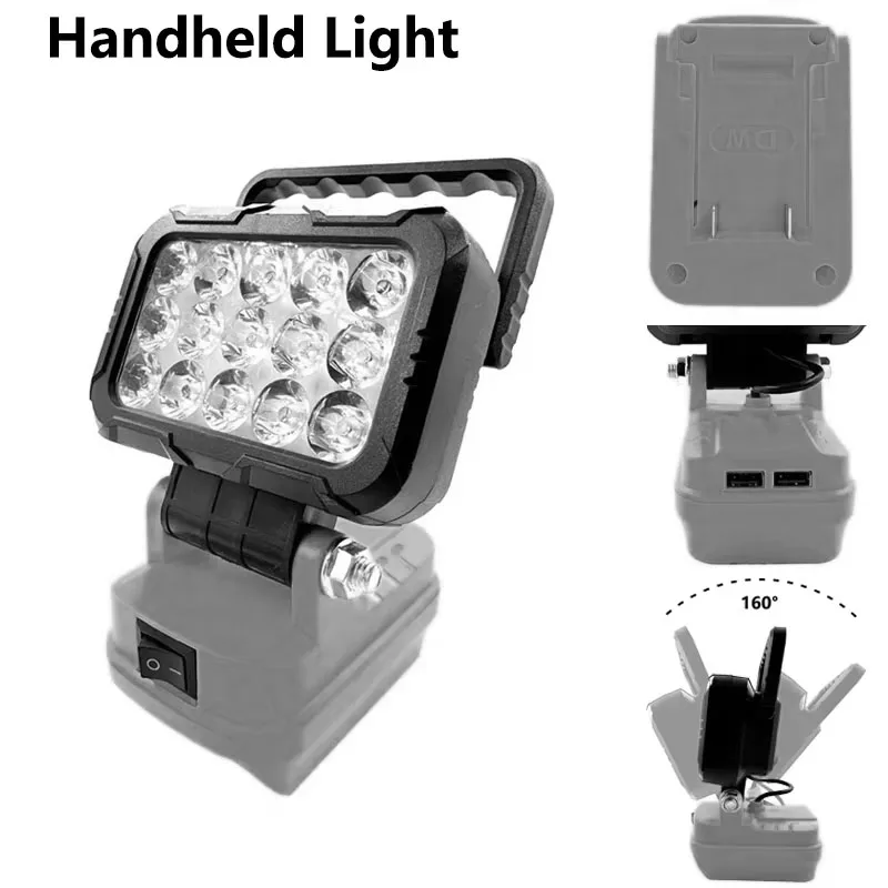 15 Beads 3 inch Portable Flashlight Flood Lights Cordless for Dewalt 18V Battery Outdoor Emergency Tool Lamp Flashlight With USB
15 Beads 3 inch Portable Flashlight Flood Lights Cordless for Dewalt 18V Battery Outdoor Emergency Tool Lamp Flashlight With USB