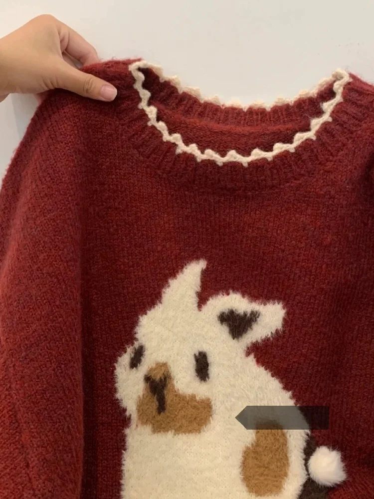 Red Cisas Thiened Rabbit Fur Bear Velvet Knitted Sweater Women's Small Size round Ne Winter Warm Inner Wear
Red Cisas Thiened Rabbit Fur Bear Velvet Knitted Sweater Women's Small Size round Ne Winter Warm Inner Wear