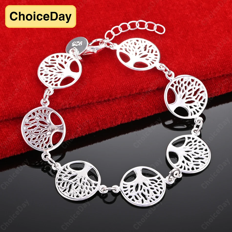 ChoiceDay 925 Sterling Silver 8 Inch 20cm Exquisite Tree Bracelet Women Charm Fashion Temperament Gift Jewelry
ChoiceDay 925 Sterling Silver 8 Inch 20cm Exquisite Tree Bracelet Women Charm Fashion Temperament Gift Jewelry