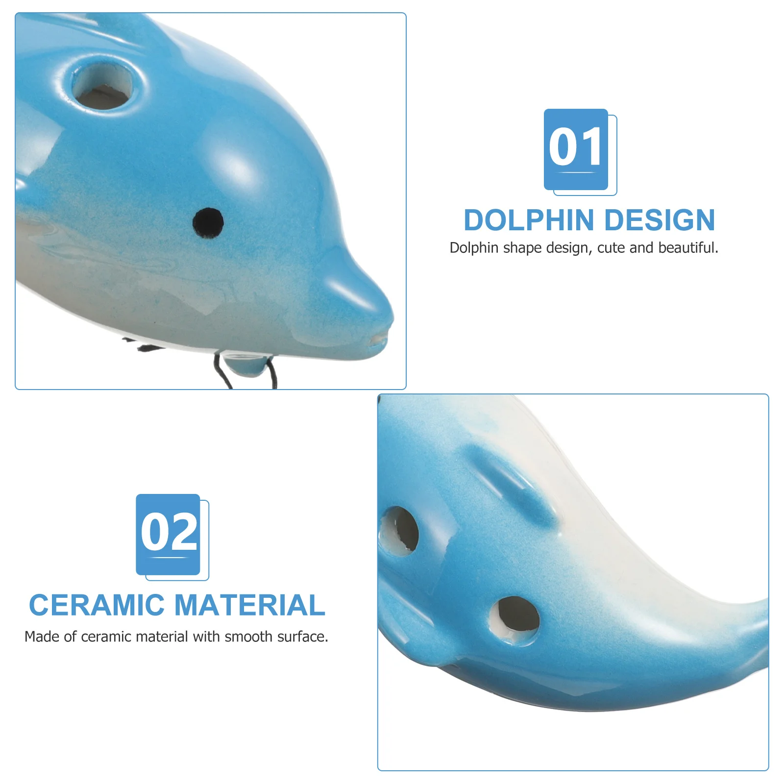 Colorful Alto Ocarina 6 Holes Ceramic Music Instrument for Children Portable Small Ocarina for Beginner Cute Dolphin Shape
Colorful Alto Ocarina 6 Holes Ceramic Music Instrument for Children Portable Small Ocarina for Beginner Cute Dolphin Shape