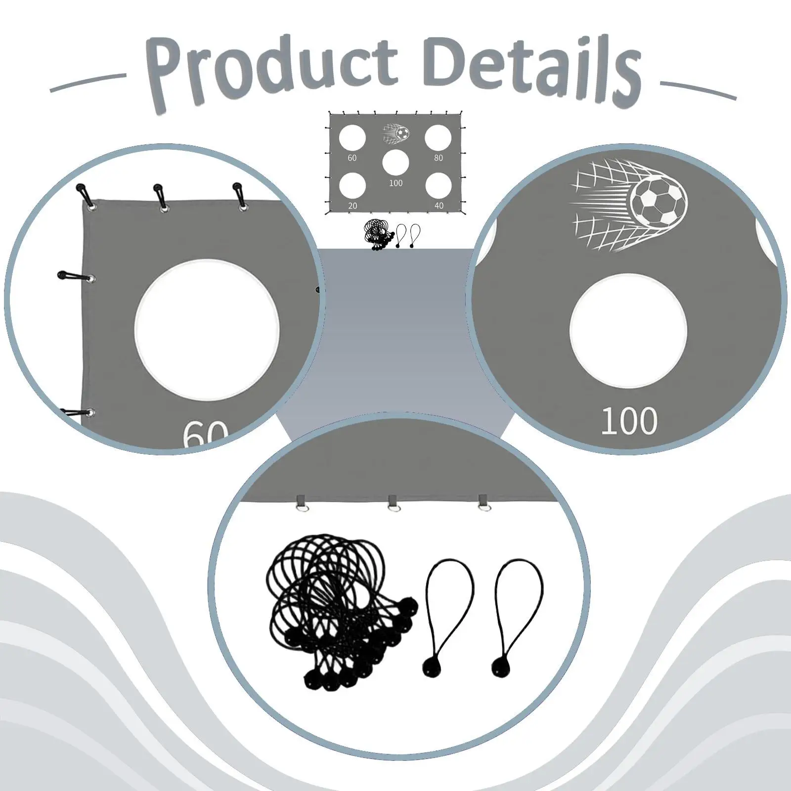 Soccer Target Sheet, Portable Scoring Target Cloth , with 5 Target Area for Park Field, Playground
Soccer Target Sheet, Portable Scoring Target Cloth , with 5 Target Area for Park Field, Playground