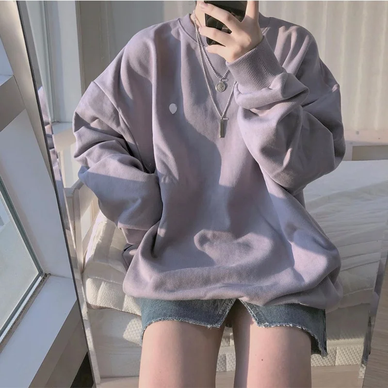 Spring Autumn Women's Loose Long Sleeve Sweatshirt Thin Style Korean Hong Kong Style Fashion Outerwear Mid-Length Commute Style
Spring Autumn Women's Loose Long Sleeve Sweatshirt Thin Style Korean Hong Kong Style Fashion Outerwear Mid-Length Commute Style