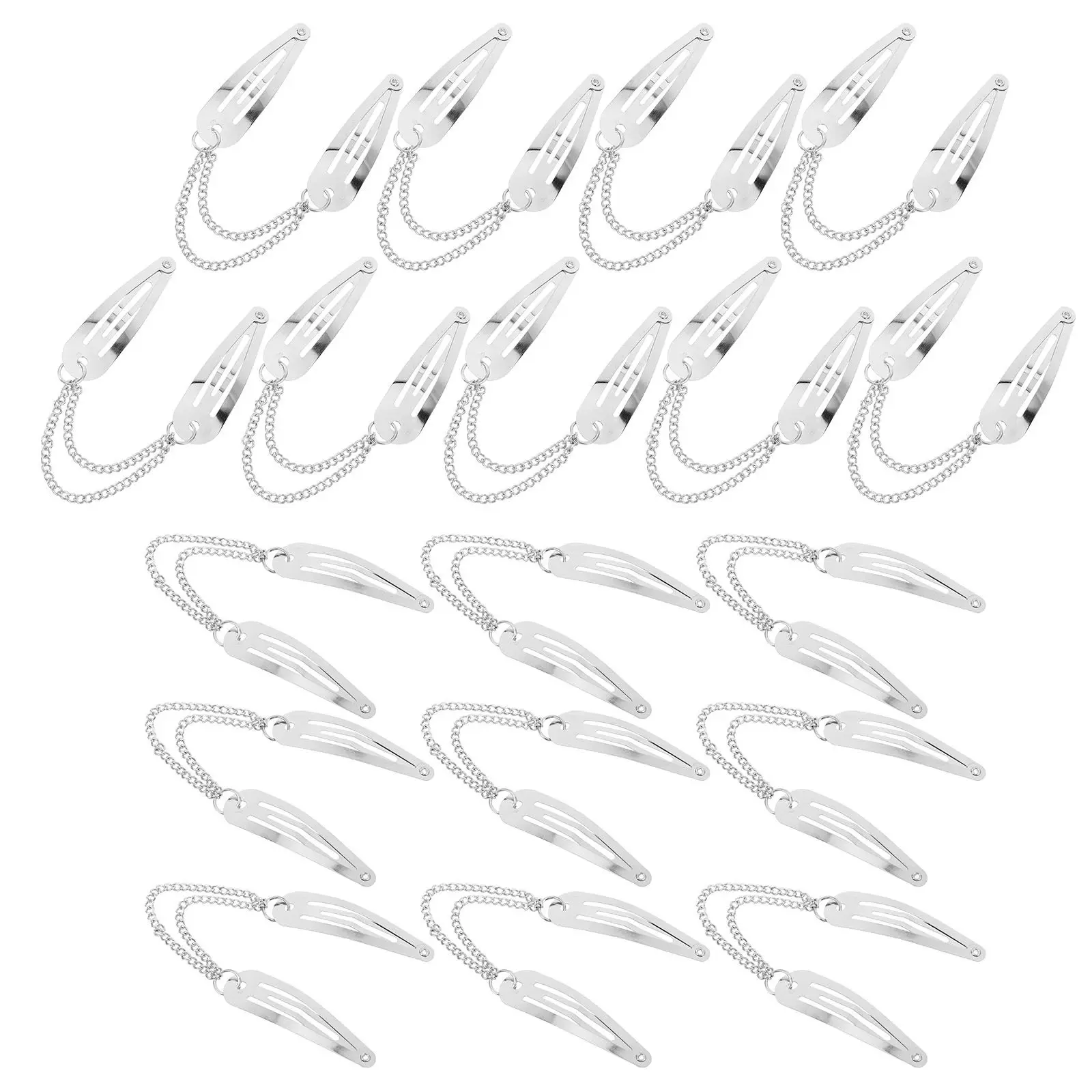 18Pcs Punk Hair Clips Silver Metal Chain Barrette Hair Styling Clips Large Metal Snap Hairpins for Women Goth Rock Look
18Pcs Punk Hair Clips Silver Metal Chain Barrette Hair Styling Clips Large Metal Snap Hairpins for Women Goth Rock Look