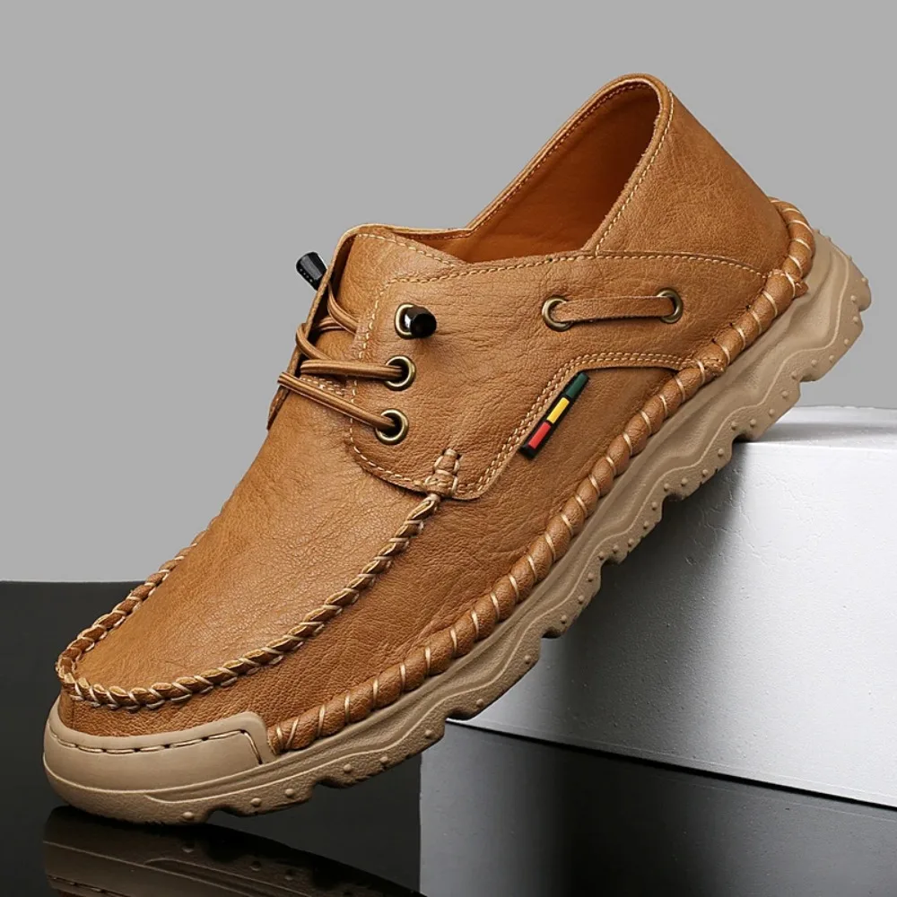 Spring New Men's Outdoor Casual Shoes, Anti-slip and Wear-resistant, Hand-stitched Lace-up Leather Shoes with Genuine Leather
Spring New Men's Outdoor Casual Shoes, Anti-slip and Wear-resistant, Hand-stitched Lace-up Leather Shoes with Genuine Leather