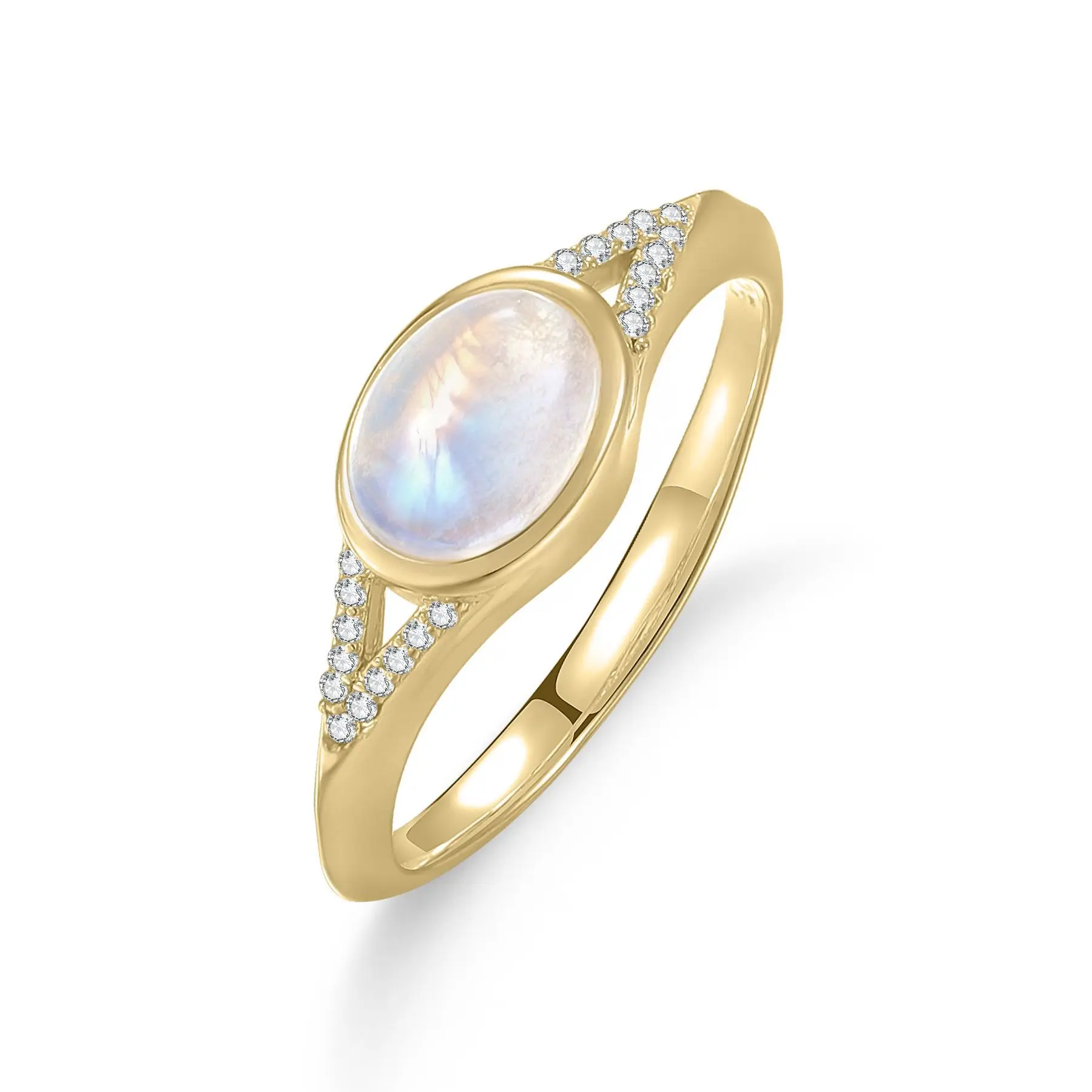 Vintage Natural Oval Moonstone Ring for Women Gold Plated Split Pave CZ Diamond Engagement Ring Fine Jewelry Anniversary Gift
Vintage Natural Oval Moonstone Ring for Women Gold Plated Split Pave CZ Diamond Engagement Ring Fine Jewelry Anniversary Gift