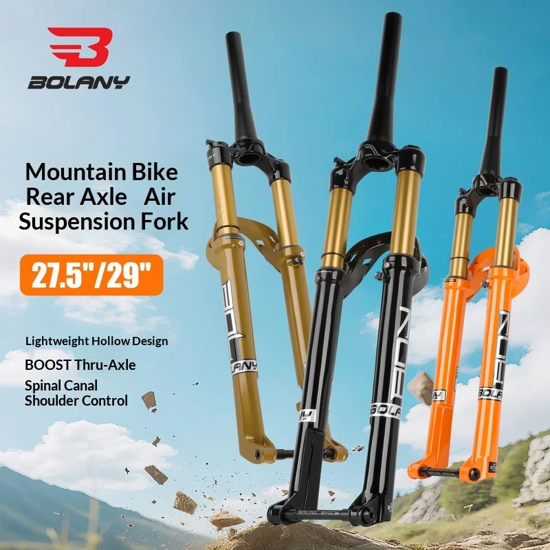 Bolany Cool Mountain Bike Air Suspension Fork 27 5 29 Inch 15x110 Thru Axle Rebound Adjustment 32mm Stanchion 120mm 80mm Travel
Bolany Cool Mountain Bike Air Suspension Fork 27 5 29 Inch 15x110 Thru Axle Rebound Adjustment 32mm Stanchion 120mm 80mm Travel