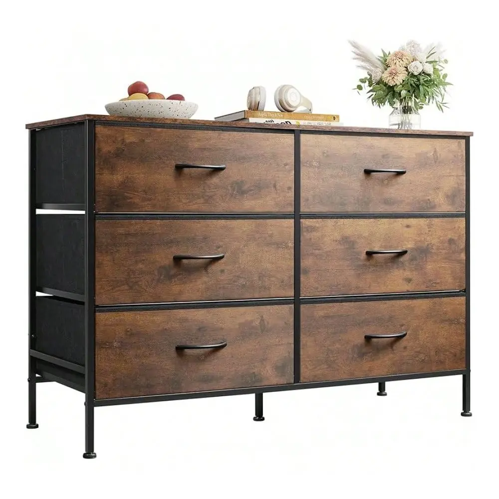 For Bedroom With 6 Drawers, Wide Fabric Dresser TV Stand For TV With Metal Frame, Wooden Top, Fabric Storage Organizer For Livi
For Bedroom With 6 Drawers, Wide Fabric Dresser TV Stand For TV With Metal Frame, Wooden Top, Fabric Storage Organizer For Livi