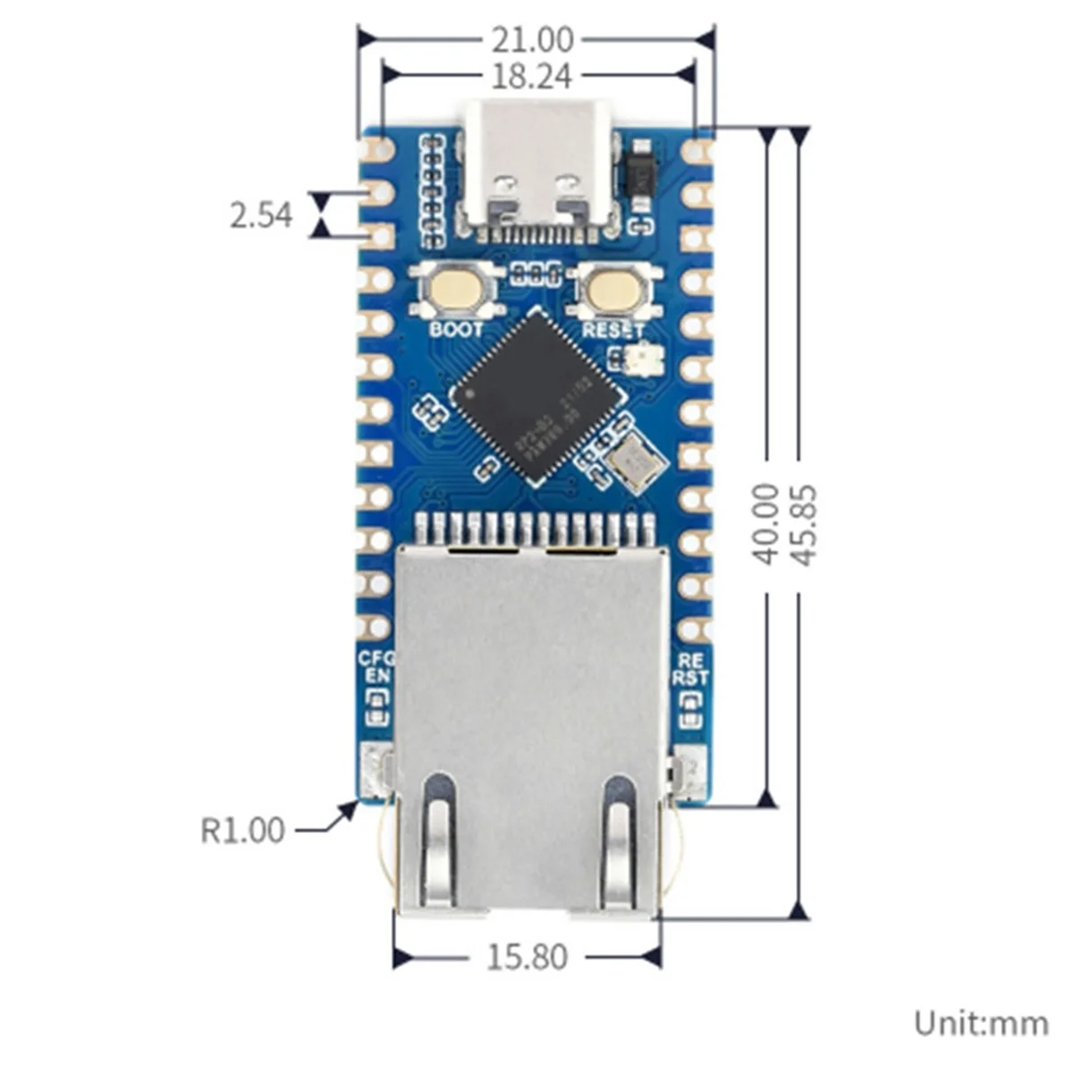 Новая мини-плата разработки RP2040-ETH Модуль порта Ethernet RP2040 для микроконтроллера Raspberry Pi
Новая мини-плата разработки RP2040-ETH Модуль порта Ethernet RP2040 для микроконтроллера Raspberry Pi