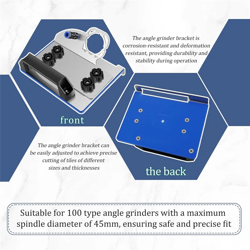 ABJY-Angle Grinder Stand For Tile 45° Chamfer Cutting,2 Saw Blade & Tube,Special Cutting Bracket For 100 Type Angle Grinder
ABJY-Angle Grinder Stand For Tile 45° Chamfer Cutting,2 Saw Blade & Tube,Special Cutting Bracket For 100 Type Angle Grinder