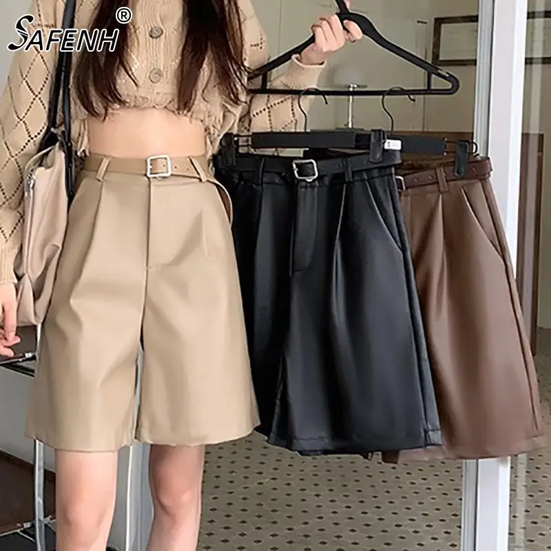 High Waist Casual Commuting Fashion Loose Pu Leather Shorts Women Sexy Short Autumn Winter
High Waist Casual Commuting Fashion Loose Pu Leather Shorts Women Sexy Short Autumn Winter