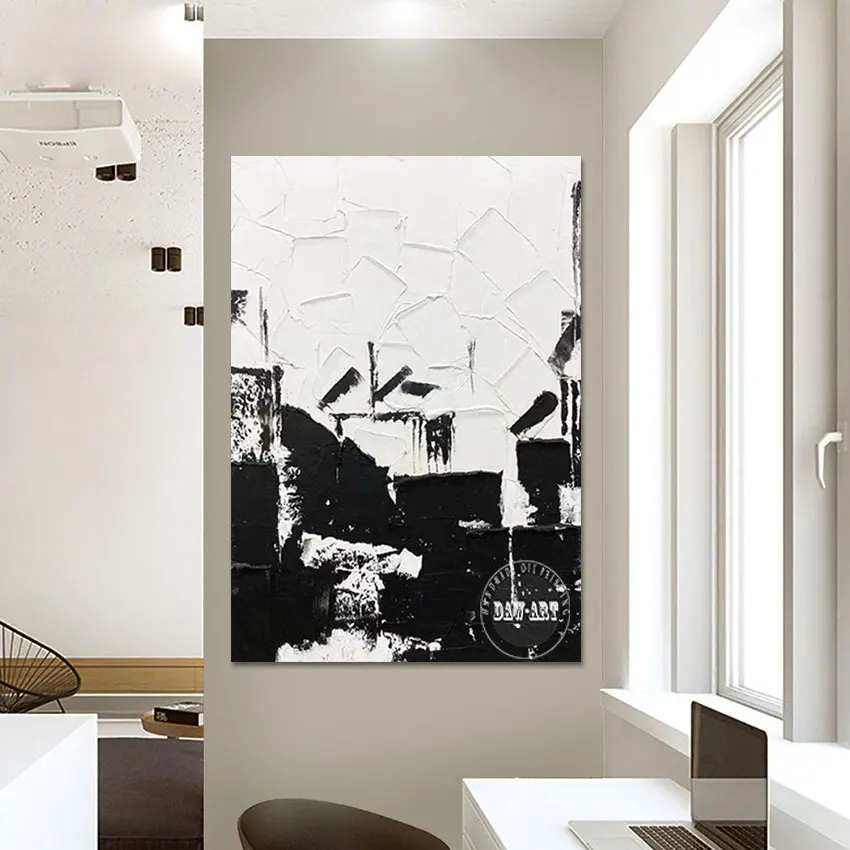 Большие современные абстрактные картины, эстетическое украшение комнаты, безрамное, картина на холсте, текстурированная черно-белая акриловая стена
Большие современные абстрактные картины, эстетическое украшение комнаты, безрамное, картина на холсте, текстурированная черно-белая акриловая стена
