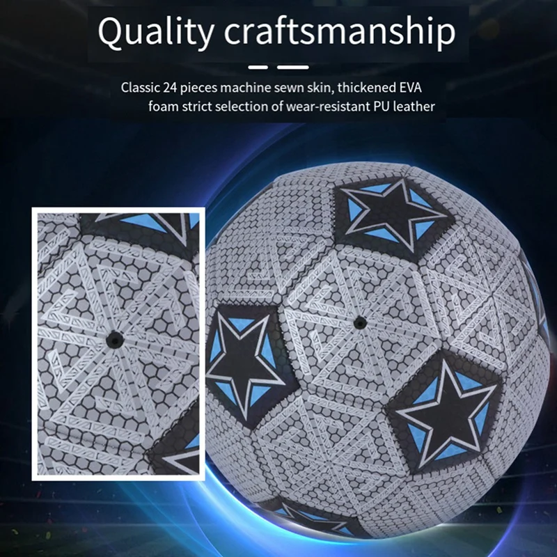 1 Piece Size 5 Professional Soccer Ball For Training Football Ball Competition Outdoor Football PVC
1 Piece Size 5 Professional Soccer Ball For Training Football Ball Competition Outdoor Football PVC