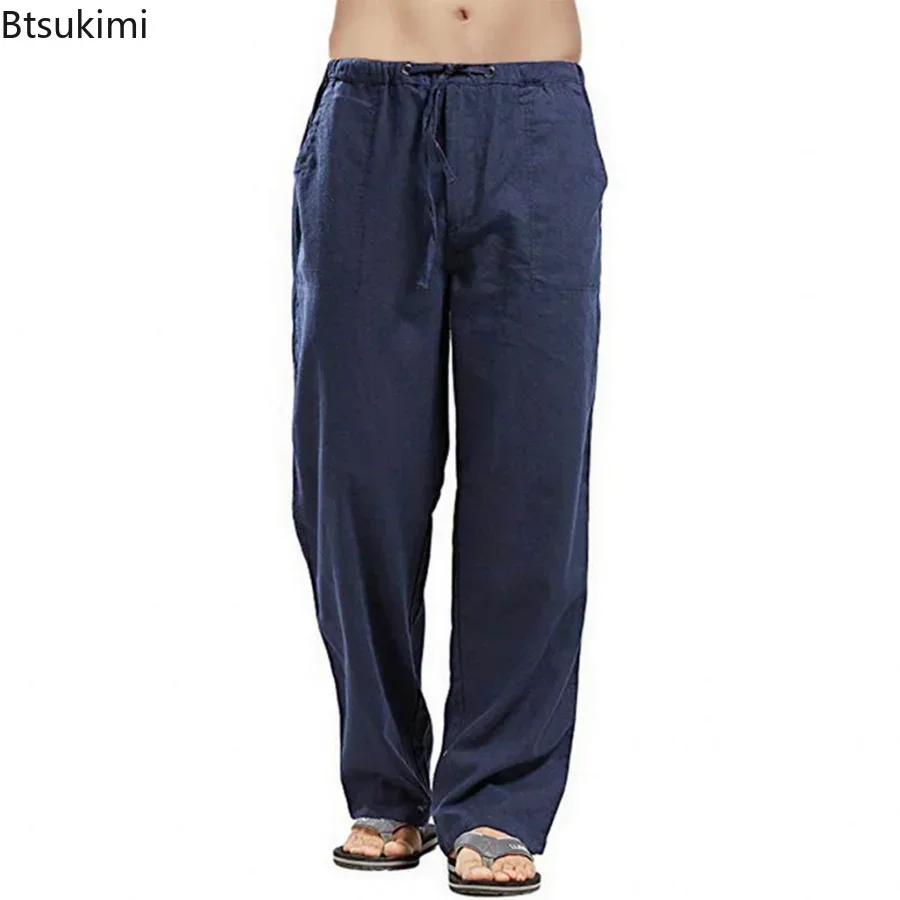 New 2025 Men's Casual Cotton Linen Pants Solid Pockets Large Size Home Trousers Pants Male Long Tube Men's Loose Trousers S-5XL
New 2025 Men's Casual Cotton Linen Pants Solid Pockets Large Size Home Trousers Pants Male Long Tube Men's Loose Trousers S-5XL