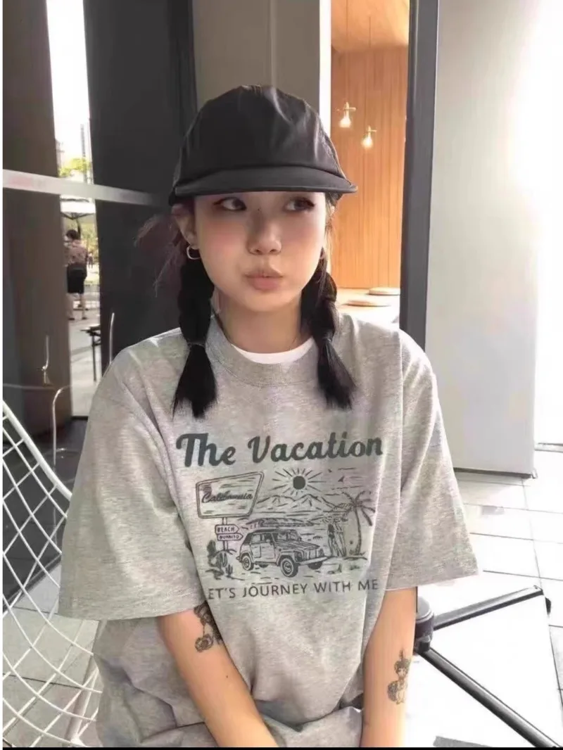 Свободная футболка из японского хлопка в стиле ретро с короткими рукавами, женская модная летняя футболка большого размера, повседневный студенческий топ MSN8
Свободная футболка из японского хлопка в стиле ретро с короткими рукавами, женская модная летняя футболка большого размера, повседневный студенческий топ MSN8