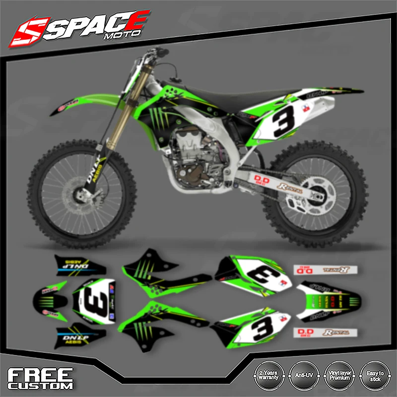 SPACE Motorcycle Graphics Decals Stickers for KAWASAKI 2006 2007 KXF250 08 KXF250 Decals Stickers Kits 007
SPACE Motorcycle Graphics Decals Stickers for KAWASAKI 2006 2007 KXF250 08 KXF250 Decals Stickers Kits 007