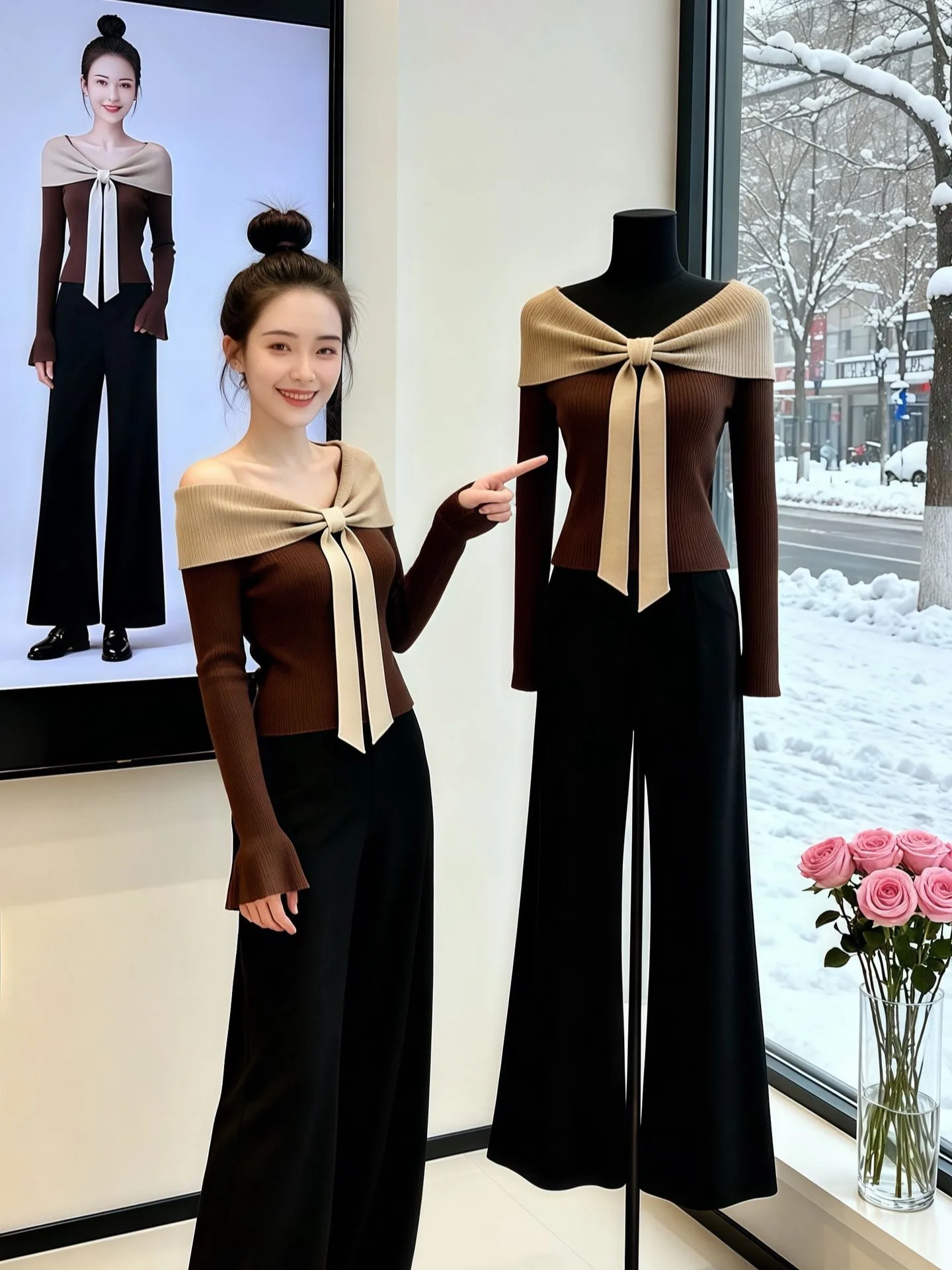 Ele Long Sve Knitted Sweater Women's Autumn Winter Slim Fit Sli oulder Wrap Belt Design Faionable Base irt
Ele Long Sve Knitted Sweater Women's Autumn Winter Slim Fit Sli oulder Wrap Belt Design Faionable Base irt