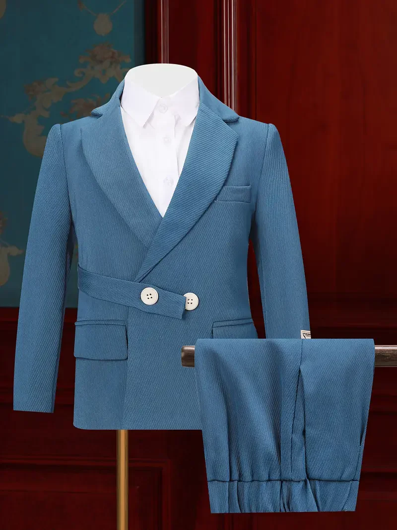 Boys' Classic Suit Set Kids Blazer Pants 2Pieces Formal Suit For Wedding&Birthday Child Piano Host Speech Performance Costume
Boys' Classic Suit Set Kids Blazer Pants 2Pieces Formal Suit For Wedding&Birthday Child Piano Host Speech Performance Costume