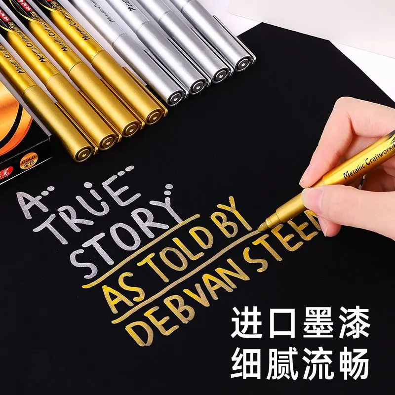 Gold Silver Paint Marker DIY Metallic Waterproof Permanent Craftwork Highlighter Pen Creative Doodling Drawing Stationery
Gold Silver Paint Marker DIY Metallic Waterproof Permanent Craftwork Highlighter Pen Creative Doodling Drawing Stationery
