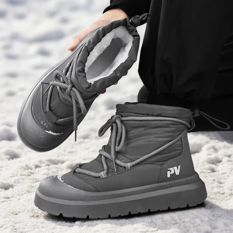 Winter Men's Snow Boot Outdoor Waterproof Non-slip Ankle Boot Plush Warm Cotton Boots for Men Comfortable Casual Shoes for Men
Winter Men's Snow Boot Outdoor Waterproof Non-slip Ankle Boot Plush Warm Cotton Boots for Men Comfortable Casual Shoes for Men