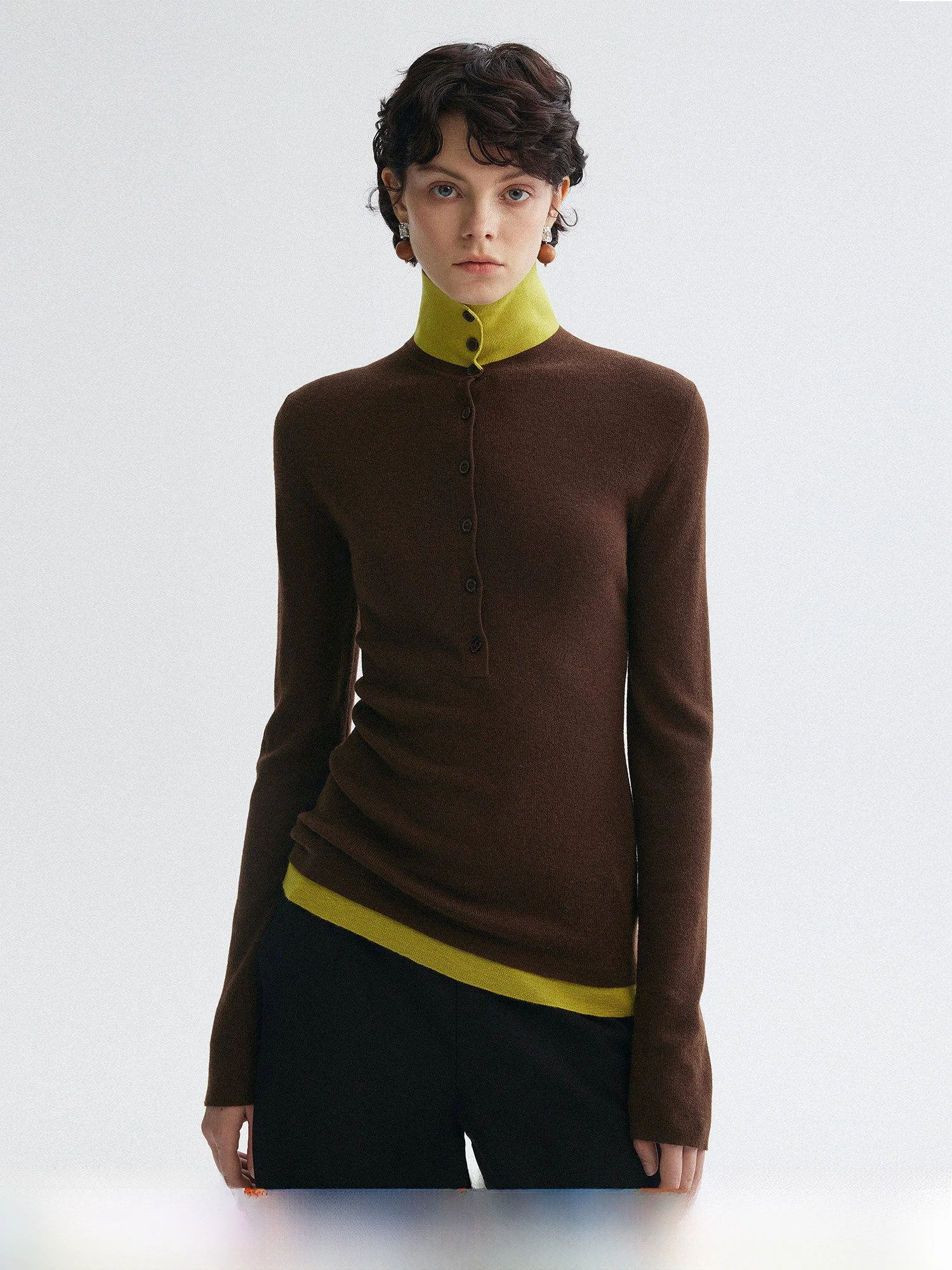 MOLY CHO Color Blo Retro Contrast Knitted Top Women's Inner Wear Base irt Autumn Season Regular Fit Long Sve High Ne
MOLY CHO Color Blo Retro Contrast Knitted Top Women's Inner Wear Base irt Autumn Season Regular Fit Long Sve High Ne