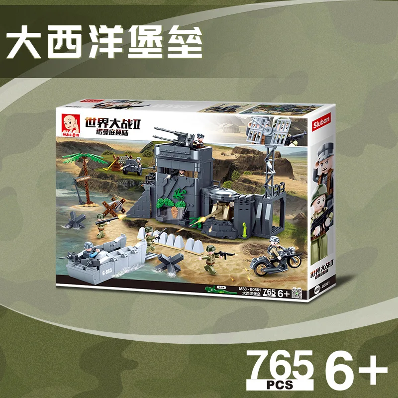 765 pcs World War II Normandy Landings: German Atlantic Fortress the Military Series Building Blocks Bricks For Kids
765 pcs World War II Normandy Landings: German Atlantic Fortress the Military Series Building Blocks Bricks For Kids