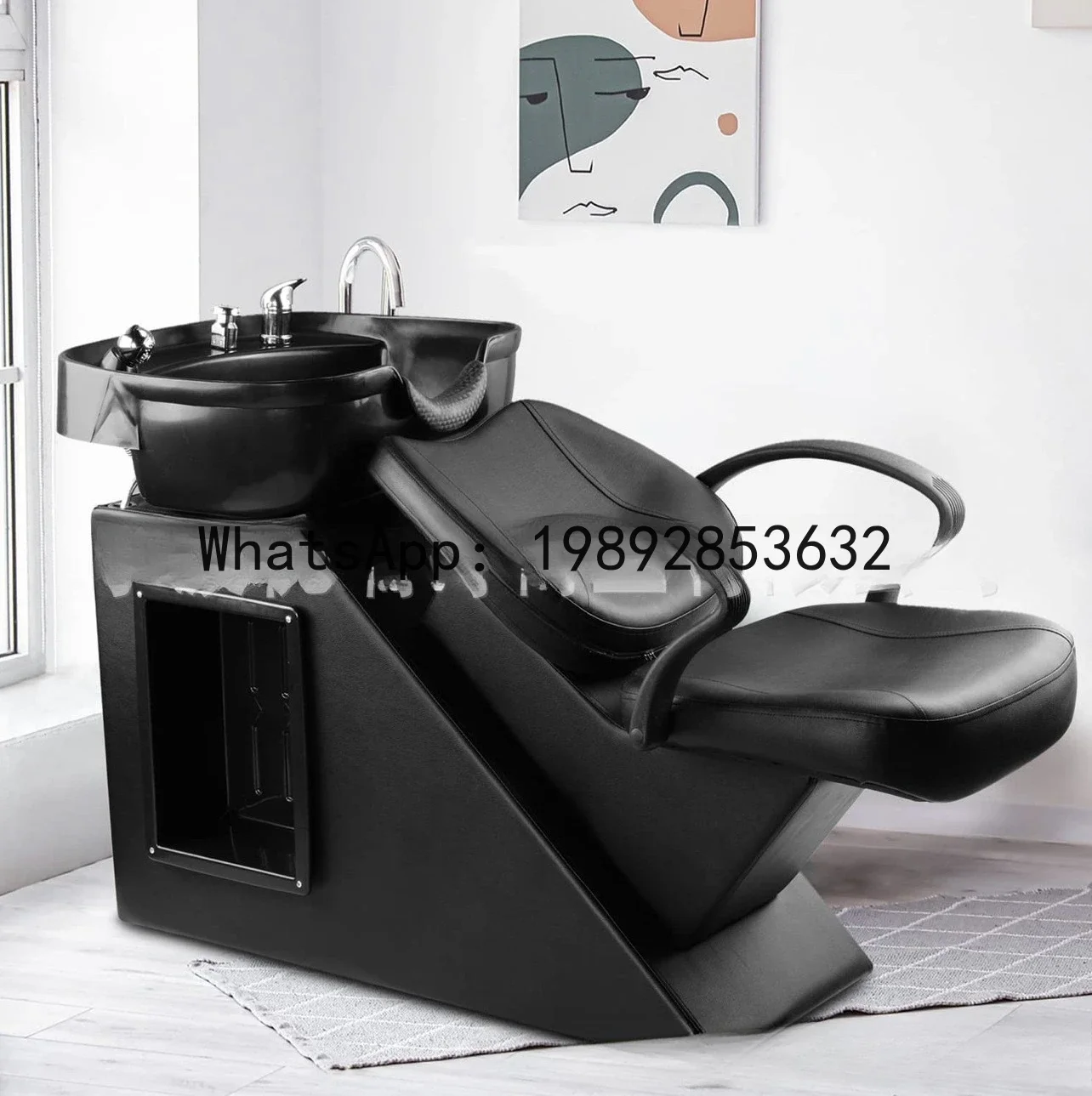 F1 Barber Shop Sitting Shampoo Chair with Water Flushing Shampoo Bed, Ceramic Basin, and Stainless Steel Showerhead
F1 Barber Shop Sitting Shampoo Chair with Water Flushing Shampoo Bed, Ceramic Basin, and Stainless Steel Showerhead