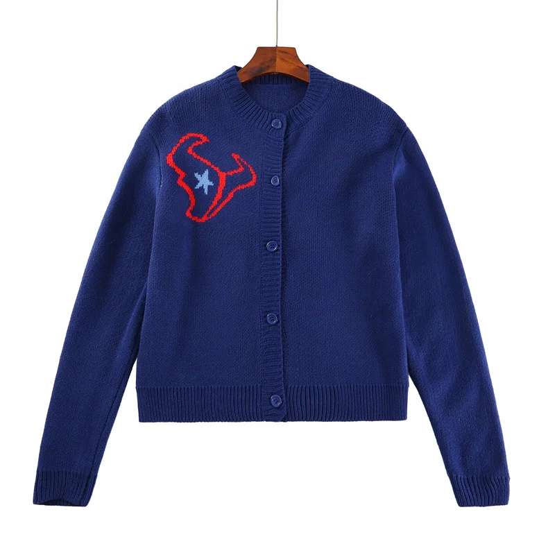 Autumn And Winter New Cartoon Long Sleeve Casual Single Breasted Knitted Coat Round Neck Loose Women Sweater Jackets
Autumn And Winter New Cartoon Long Sleeve Casual Single Breasted Knitted Coat Round Neck Loose Women Sweater Jackets
