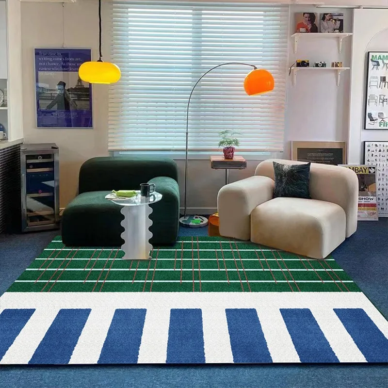 Living Room Carpet Retro Blue Striped Rug Bedroom Bedside Floor Mat Sofa High-grade Mats Foldable Machine Washable Big Size Rugs
Living Room Carpet Retro Blue Striped Rug Bedroom Bedside Floor Mat Sofa High-grade Mats Foldable Machine Washable Big Size Rugs