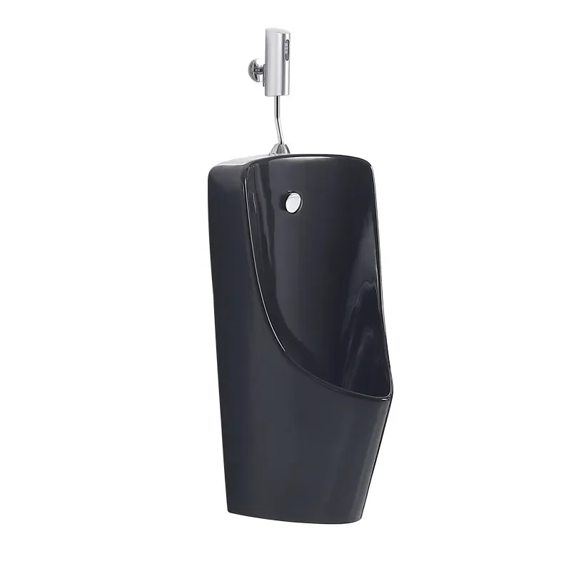 Automatic sensor urinal Floor-to-ceiling wall-mounted urinal Black ceramic urinal
Automatic sensor urinal Floor-to-ceiling wall-mounted urinal Black ceramic urinal