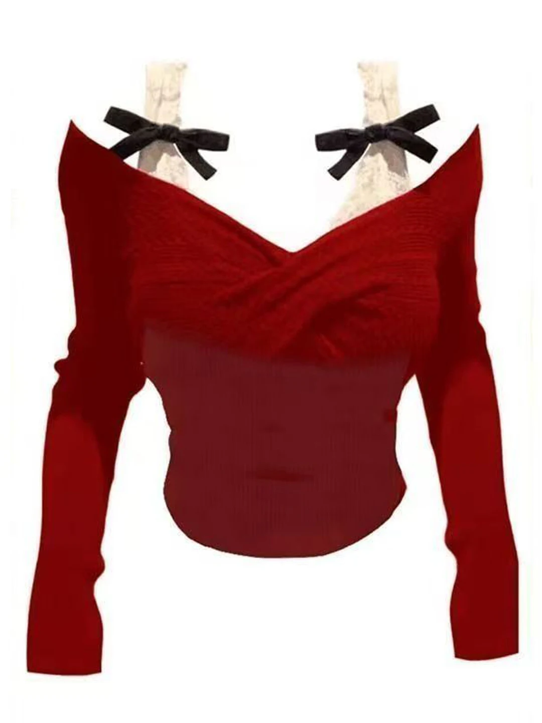 Red Knitted Knot Base Top plus Size Women's Faionable Unique Design Autumn Winter Thermal Wear Separate Two-Piece
Red Knitted Knot Base Top plus Size Women's Faionable Unique Design Autumn Winter Thermal Wear Separate Two-Piece