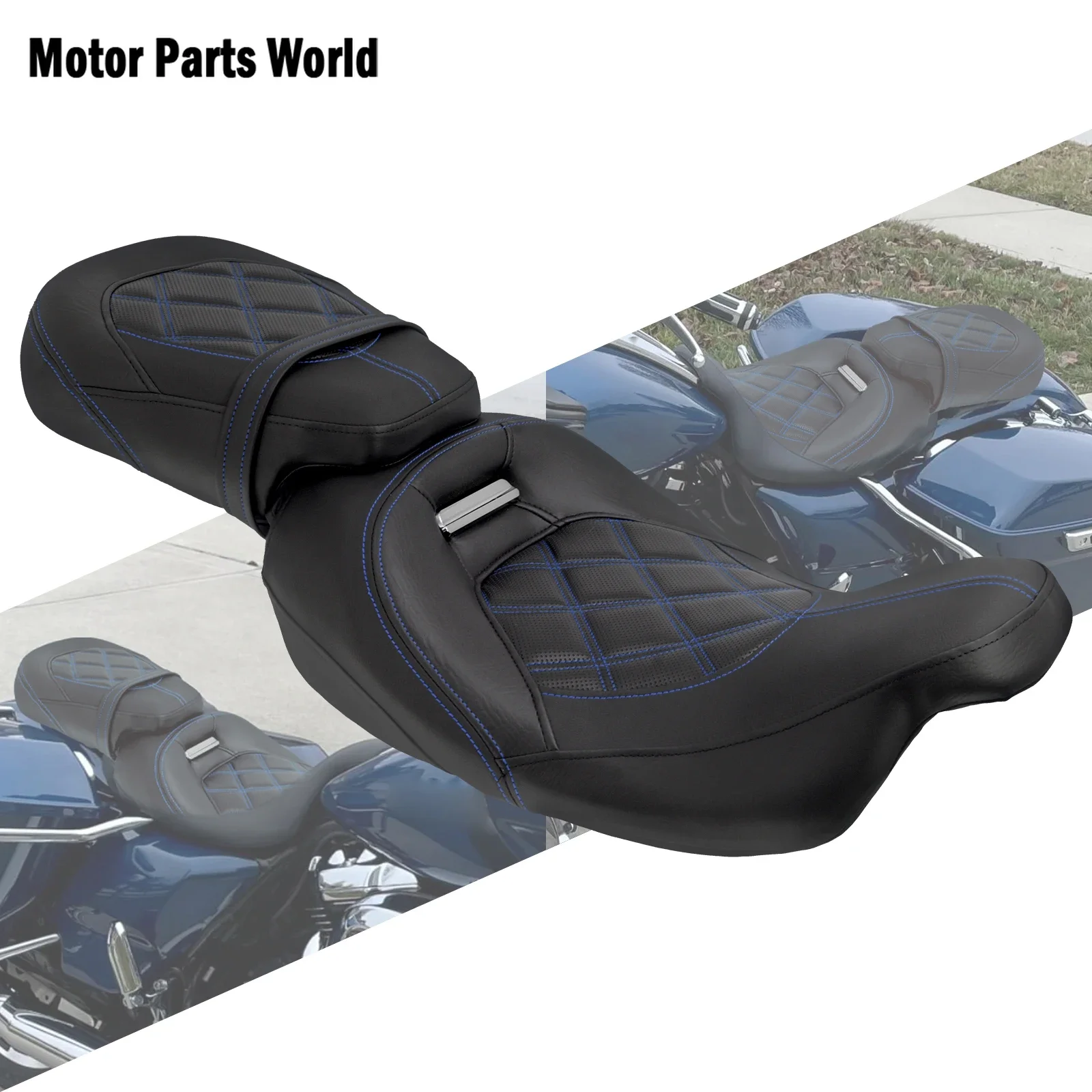Motorcycle Two-Up Front Rear Driver Passenger Leather Seat For Harley Touring CVO Road King Street Electra Glide FLTRX 2009-2023
Motorcycle Two-Up Front Rear Driver Passenger Leather Seat For Harley Touring CVO Road King Street Electra Glide FLTRX 2009-2023