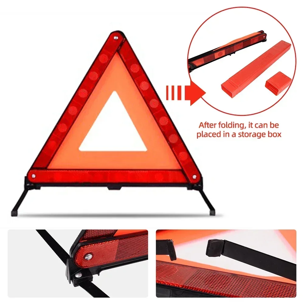 Car Emergency Breakdown Warning Triangle Red Reflective Road Safety Hazard Car Tripod Portable Foldable Stop Sign Reflector
Car Emergency Breakdown Warning Triangle Red Reflective Road Safety Hazard Car Tripod Portable Foldable Stop Sign Reflector