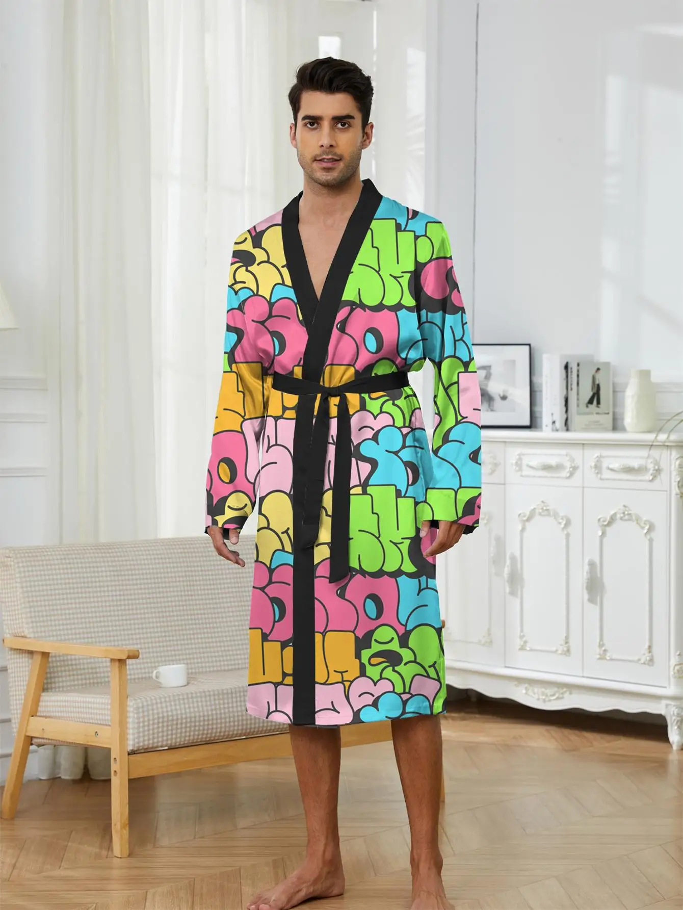 1pcs Men's Robes 2026 Spring/Summer Breathable Sleepwear Graphic Shower robe dressing gown Funny pajamas sleepwear 3D Printed
1pcs Men's Robes 2026 Spring/Summer Breathable Sleepwear Graphic Shower robe dressing gown Funny pajamas sleepwear 3D Printed