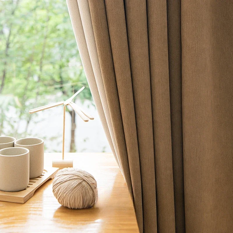 Japanese Fine Velvet Chenille Curtains Villa High Shading Luxury Solid Color Thickened Curtains
Japanese Fine Velvet Chenille Curtains Villa High Shading Luxury Solid Color Thickened Curtains