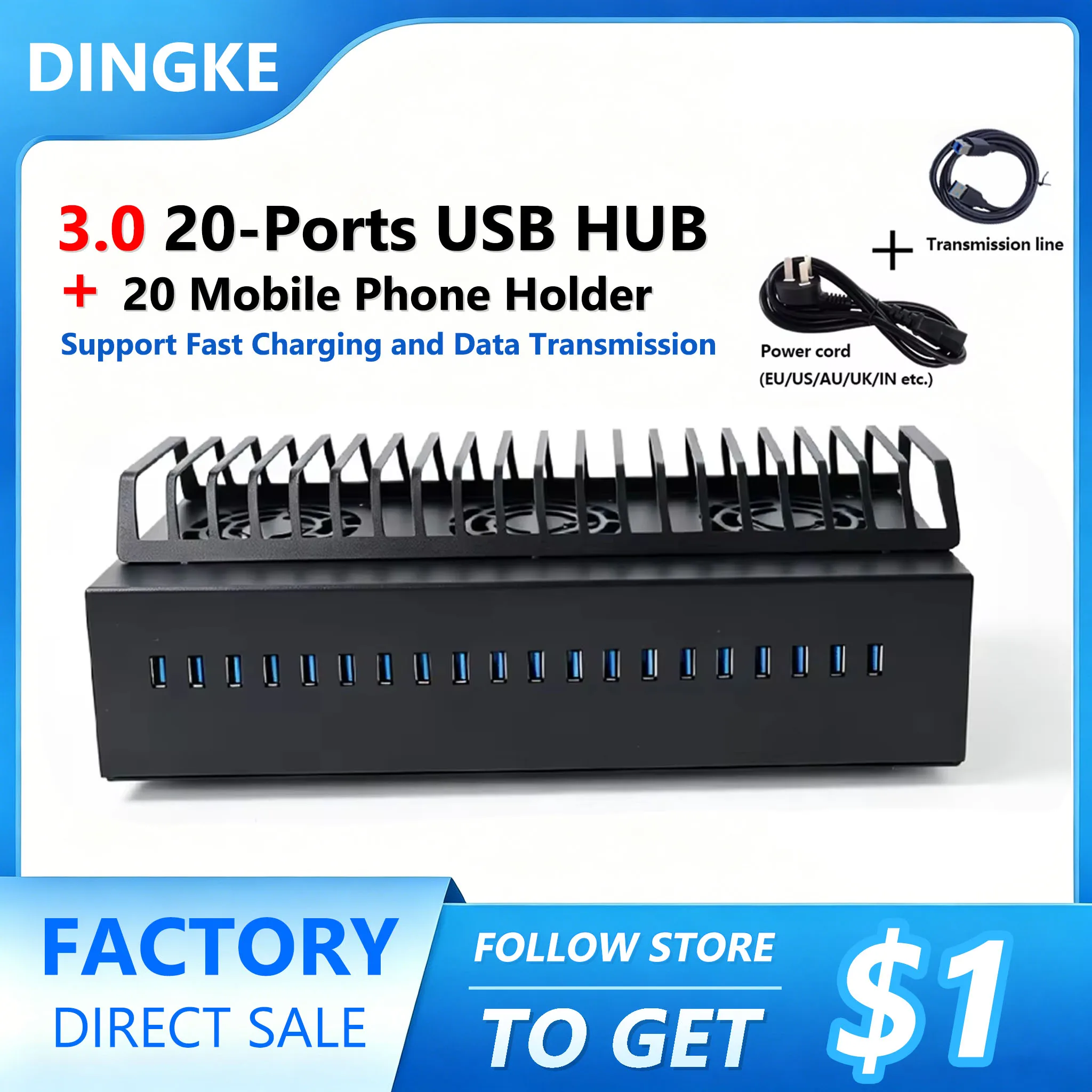 20-Port USB3.0 Hub Phone Farm Control Box, Batch Synchronization Management for Android iOS Smartphones
20-Port USB3.0 Hub Phone Farm Control Box, Batch Synchronization Management for Android iOS Smartphones