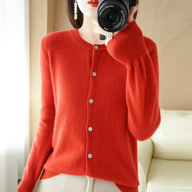 2026 Round neck Wool Knitted Cardigan Women's Thin Autumn New Solid Loose Sweater Outerwear Paired Small Fragrant style Top
2026 Round neck Wool Knitted Cardigan Women's Thin Autumn New Solid Loose Sweater Outerwear Paired Small Fragrant style Top
