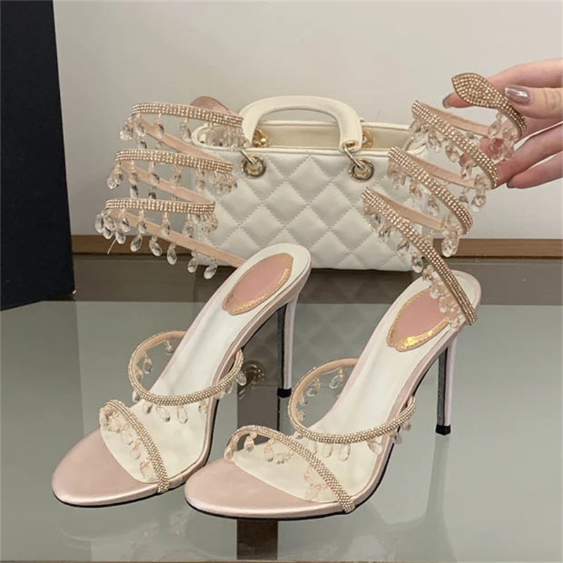 Eilyken New Design Pendant Crystal Diamond Thin High Heels Women Sandals Street Style Ankle Strap Banquet Prom Shoes
Eilyken New Design Pendant Crystal Diamond Thin High Heels Women Sandals Street Style Ankle Strap Banquet Prom Shoes