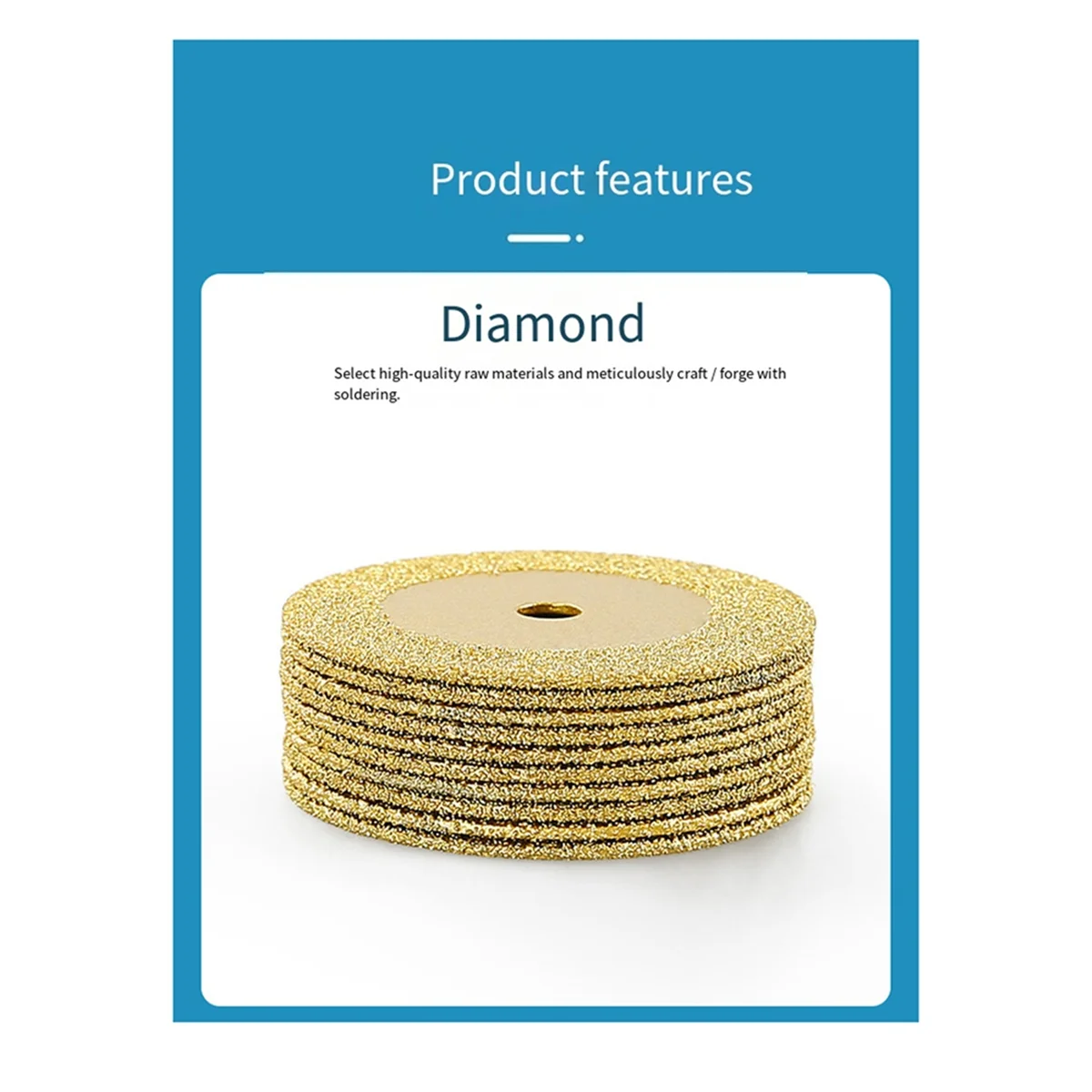 ABNJ 1 Set 40mm Diamond Wheel Saw Circular Cutting Blade Rotary Tool Plated Diamond Cutting Blade with Connecting Rod 
ABNJ 1 Set 40mm Diamond Wheel Saw Circular Cutting Blade Rotary Tool Plated Diamond Cutting Blade with Connecting Rod