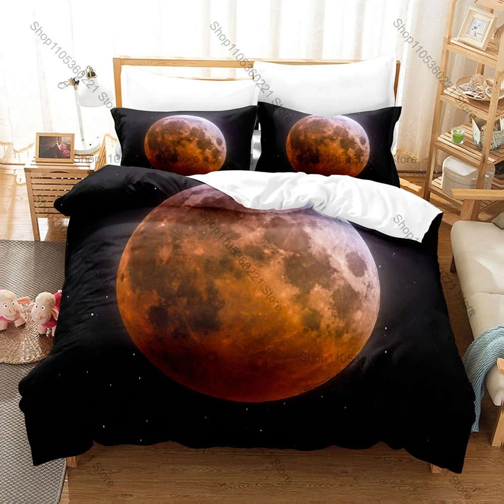 Total Lunar Eclipse Bedding Set 3Pcs Astronomy Space Moon Phase Pattern Comfortable Bed Linen All Season Use
Total Lunar Eclipse Bedding Set 3Pcs Astronomy Space Moon Phase Pattern Comfortable Bed Linen All Season Use