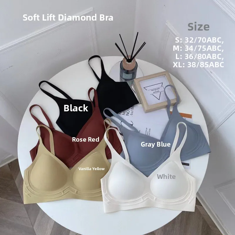 Smooth Thin Latex Jelly Strips Bra Women's Underwear with Steel Ring Gathered Push up Chest Reducing Home Clothes
Smooth Thin Latex Jelly Strips Bra Women's Underwear with Steel Ring Gathered Push up Chest Reducing Home Clothes