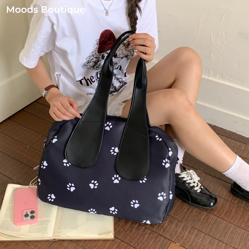 Large Sized Shoulder Tote Bags For Women Paw Prints Cotton Fabric Big Capacity Travelling Shopping Totes Casual Street Handbags
Large Sized Shoulder Tote Bags For Women Paw Prints Cotton Fabric Big Capacity Travelling Shopping Totes Casual Street Handbags