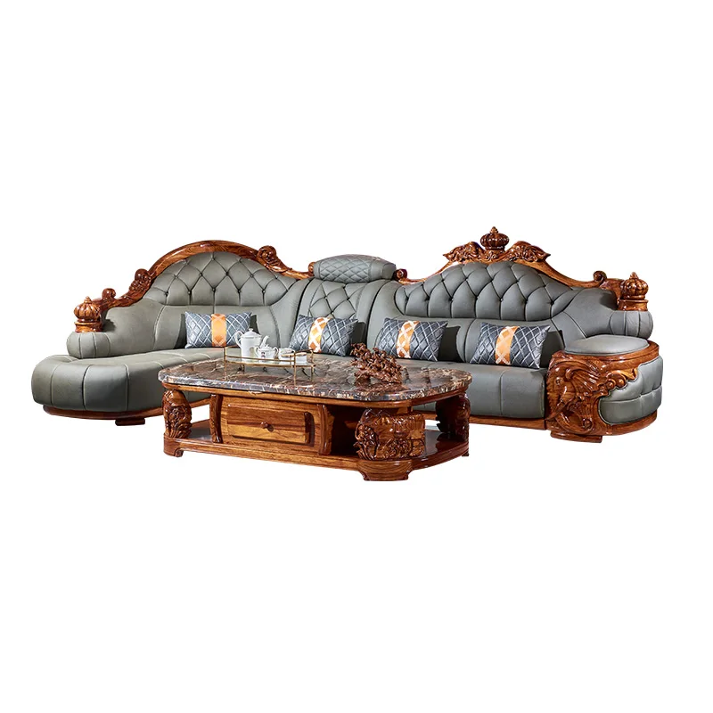 Wujinmu genuine leather corner sofa, all solid wood carved pattern top layer cowhide L-shaped Noble Consort sofa
Wujinmu genuine leather corner sofa, all solid wood carved pattern top layer cowhide L-shaped Noble Consort sofa