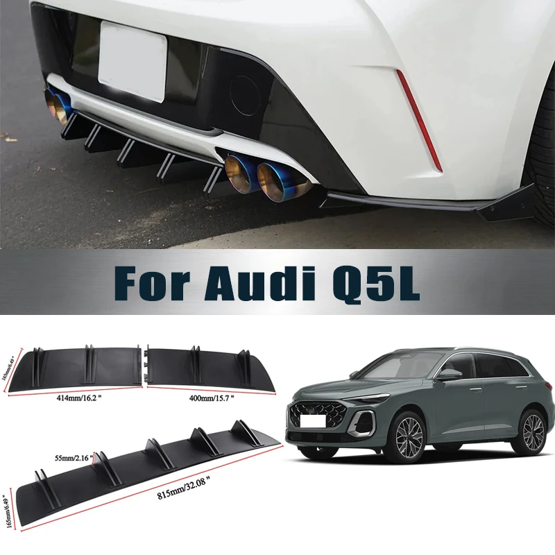 For Audi Q5L Rear Diffuser Shark Fin Double Wing ABS Curved Aero Spoiler Anti-Collision Chassis Protector Car Styling
For Audi Q5L Rear Diffuser Shark Fin Double Wing ABS Curved Aero Spoiler Anti-Collision Chassis Protector Car Styling