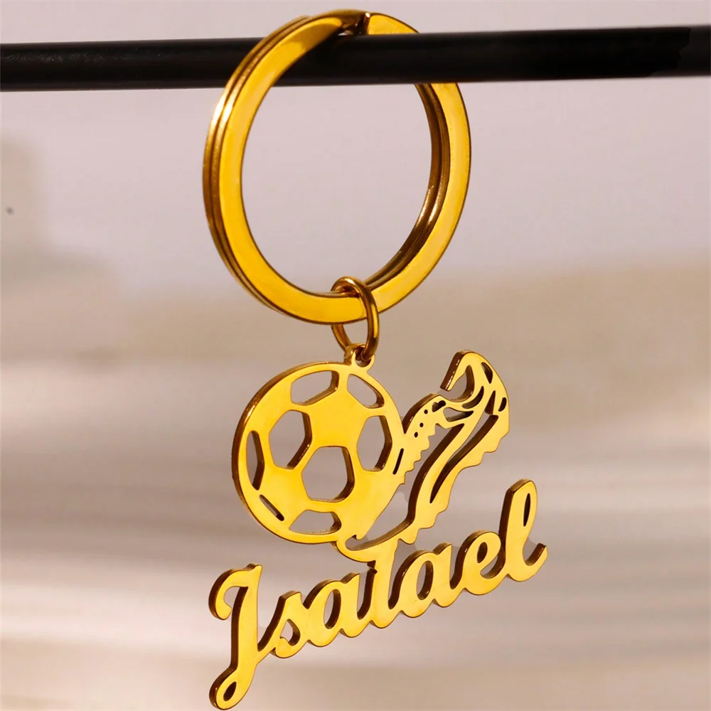 Personalized Custom Name Football Keychain Stainless Steel Sports Key Ring Custom Text Gift For Soccer Fan Men Accessories
Personalized Custom Name Football Keychain Stainless Steel Sports Key Ring Custom Text Gift For Soccer Fan Men Accessories