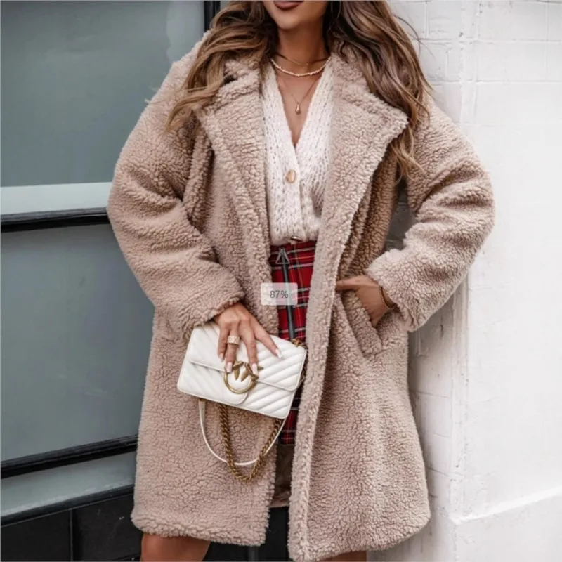 Vintage Solid Casual Jacket Coats For Women Winter Plush Long Sleeve Lapel Top Jackets Overcoat Autumn Female Coat Outerwears
Vintage Solid Casual Jacket Coats For Women Winter Plush Long Sleeve Lapel Top Jackets Overcoat Autumn Female Coat Outerwears