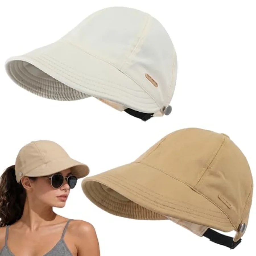 Cuffbow 2 Pack Women Sun Hat UV Protection Hiking Fishing Hats Wide Brim Hat Adjustable Ponytail Packable Cap for Outdoor
Cuffbow 2 Pack Women Sun Hat UV Protection Hiking Fishing Hats Wide Brim Hat Adjustable Ponytail Packable Cap for Outdoor