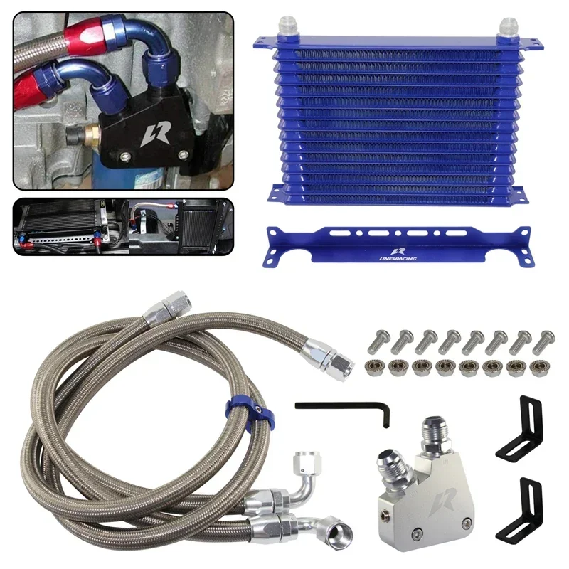 Upgrade Your Chevrolet & Cadillac! AN10 Blue 10/13/15 Row Oil Cooler Kit for Corvette C5/C6/C7, CTS-V (GM CK 04 - 06
Upgrade Your Chevrolet & Cadillac! AN10 Blue 10/13/15 Row Oil Cooler Kit for Corvette C5/C6/C7, CTS-V (GM CK 04 - 06